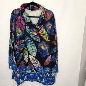 Loveu.Dear Women's Tunic Shirt Size 2XL‎ Colorful Pullover Shirt